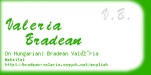 valeria bradean business card